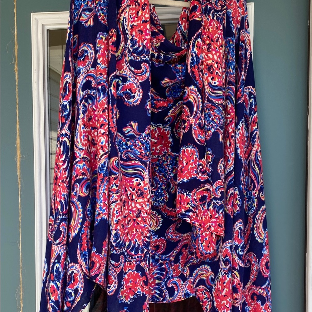 Lilly Pulitzer For the Halibut paisley print Rayon scarf/wrap